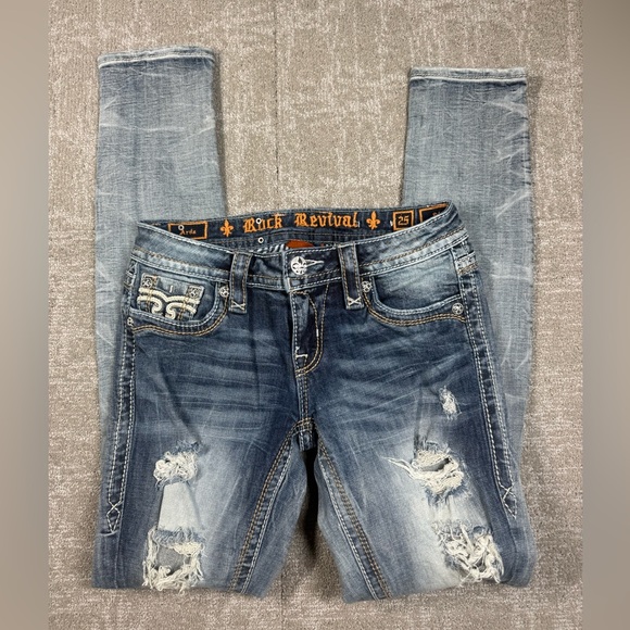 Rock Revival Denim - Rock Revival Arda Distressed Skinny Jean Women Size 25